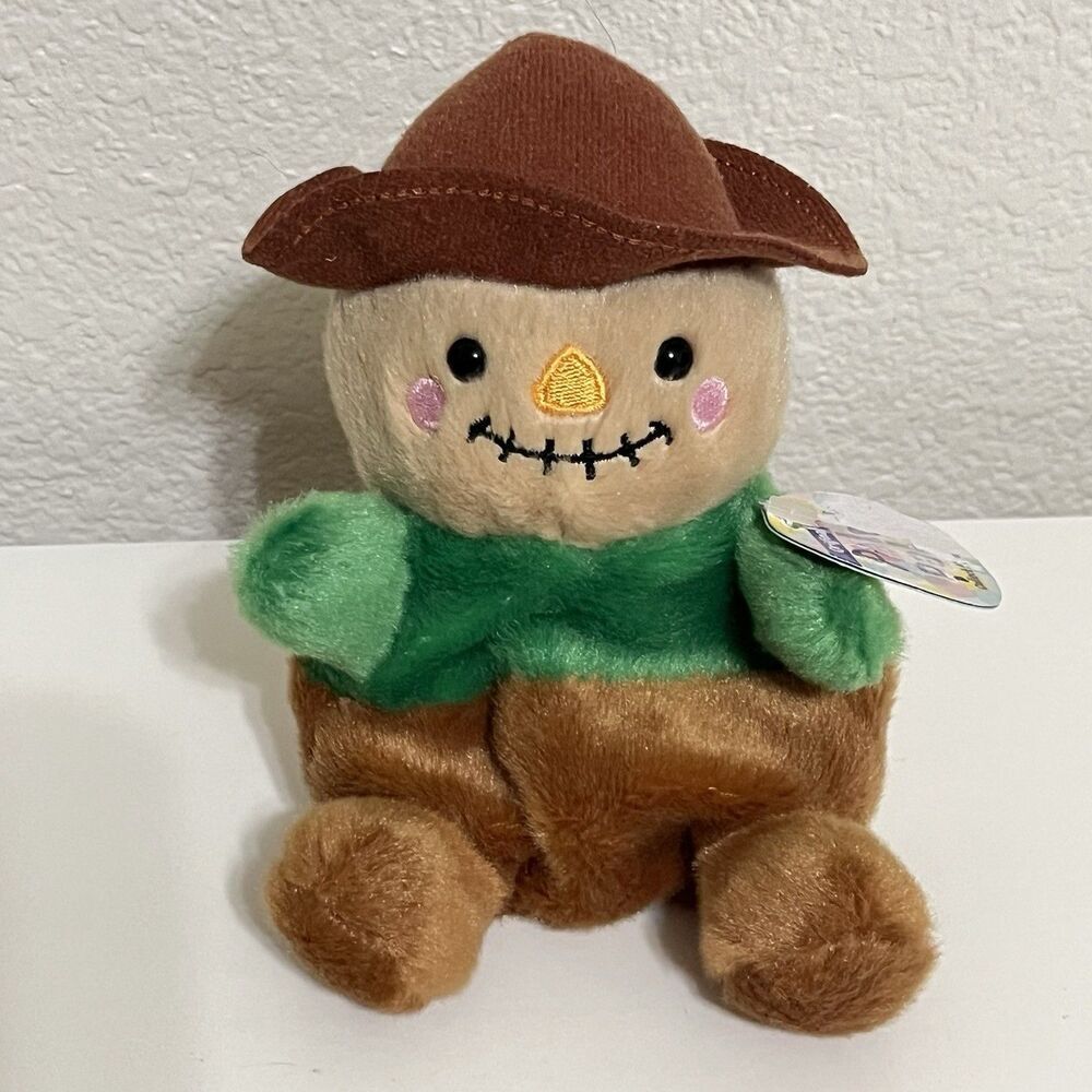 Aurora Palm Pals Cornelius Scarecrow Halloween 5" Plush Stuffed Animal Toy 13552